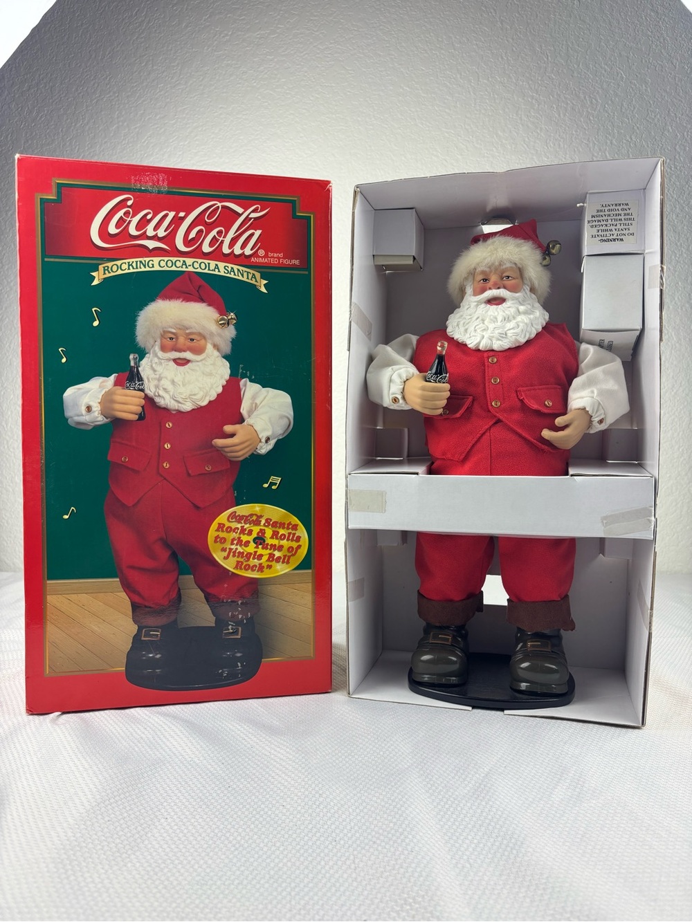Vintage 16” Dancing Santa coca cola Santa Claus Jingle Bell Rock 1999 Tested